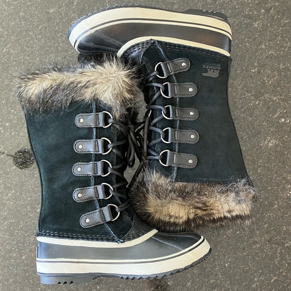 New Sorel Women's Joan of Arctic Boot, Waterproof Winter Boots, Faux Fur Black - Picture 11 of 16